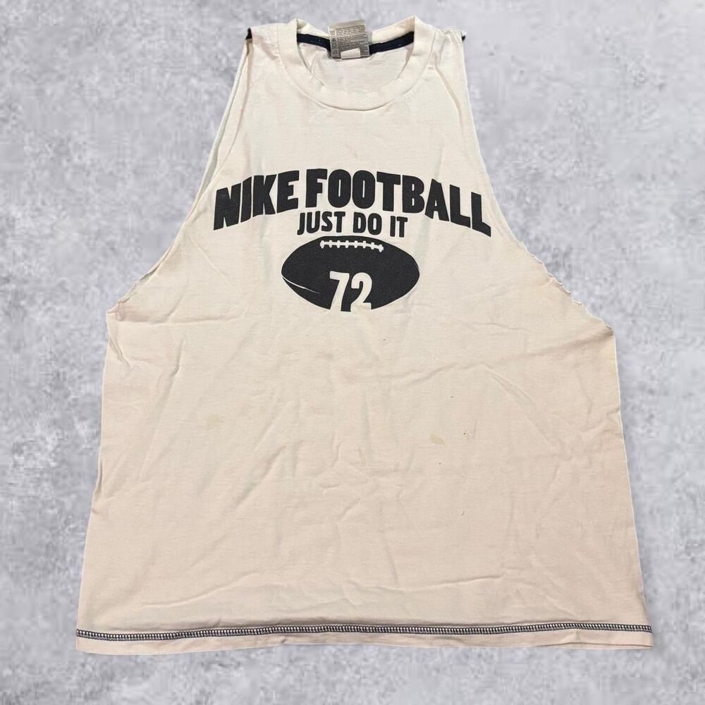 Nike Men's White and Cream T-shirt